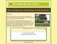 Tablet Screenshot of friendlybridgeclub.org
